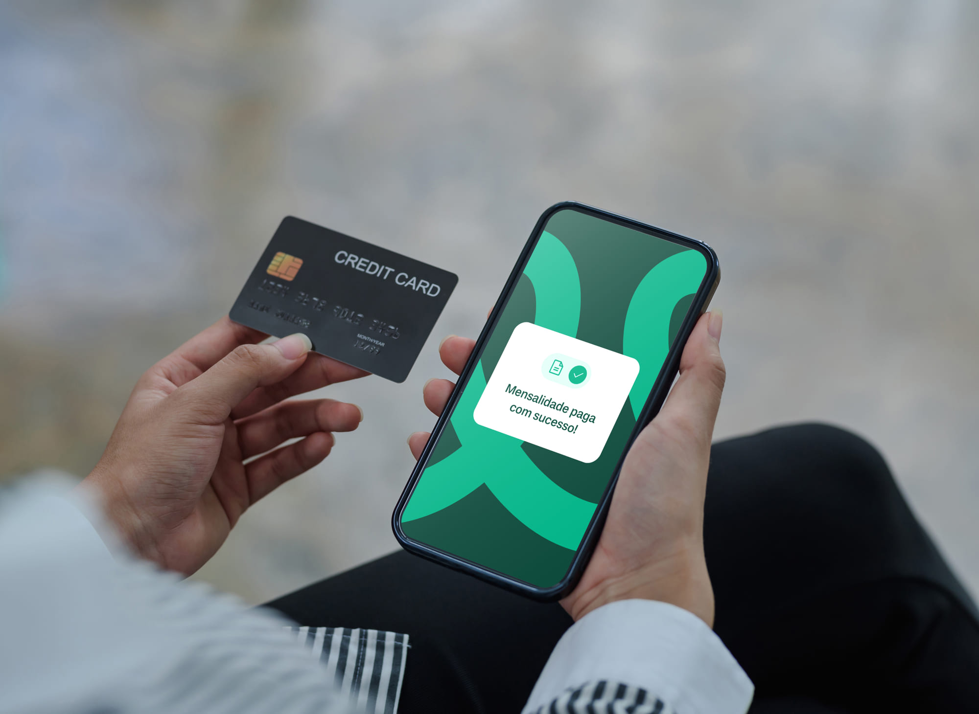 paying monthly fee with a credit card